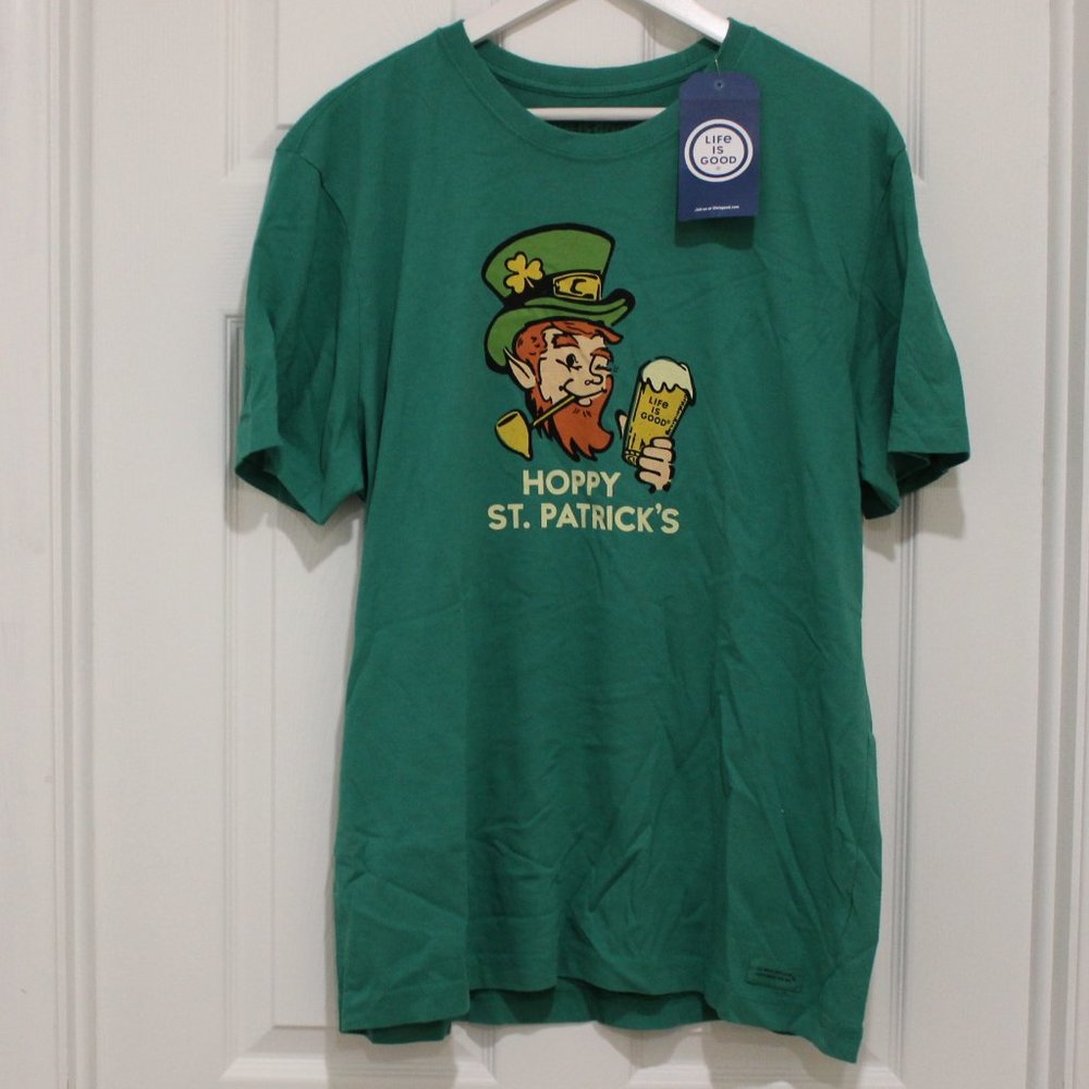 Life is Good St Patrick's T-Shirt Size L